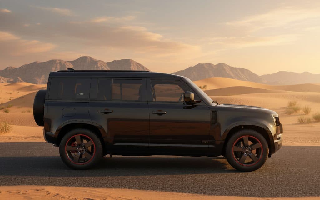 LandRover Defender 2023 Black side profile