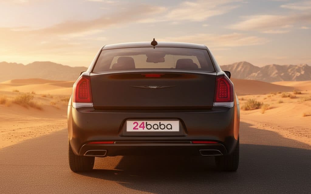 Chrysler 300 2025 Black rear view showing taillights