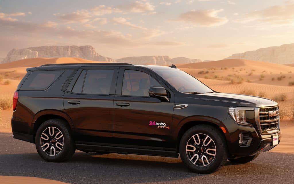 Gmc Yukon 2023 alloy wheel close up – rental in Dubai