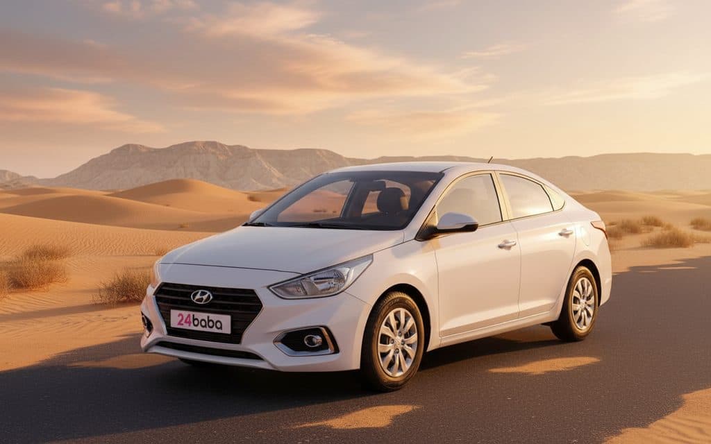 Hyundai Accent 2020 White - rental in Dubai