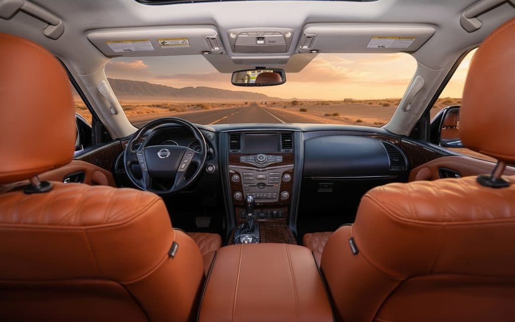 Nissan Patrol 2021 interior view showing trim
