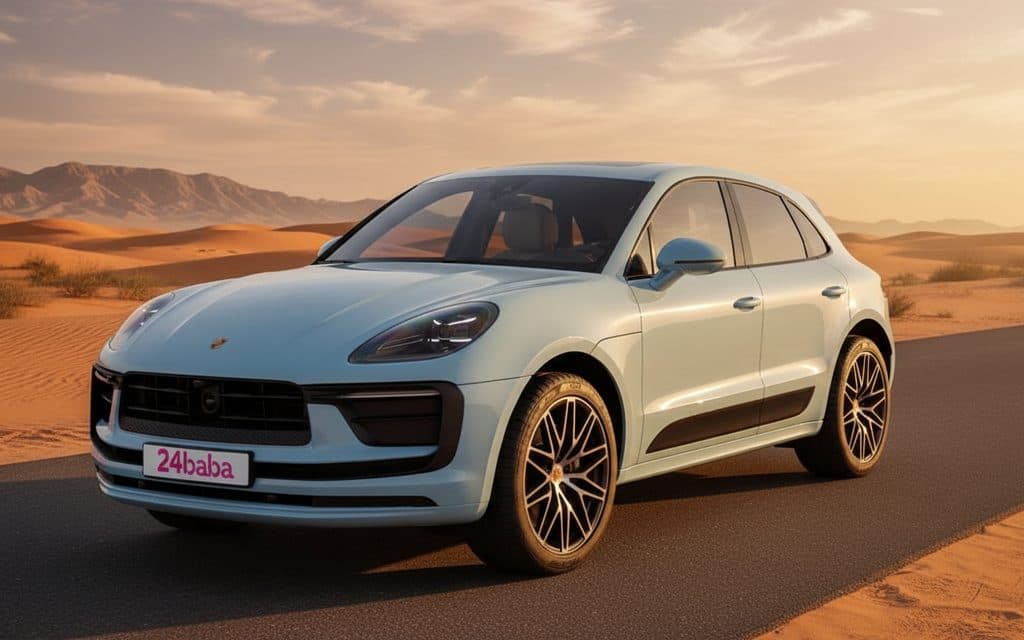 Rent Blue Porsche Macan 2023 in Dubai
