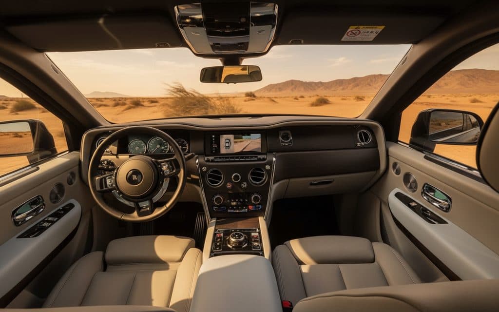 Rolls-Royce Cullinan 2021 dashboard and infotainment
