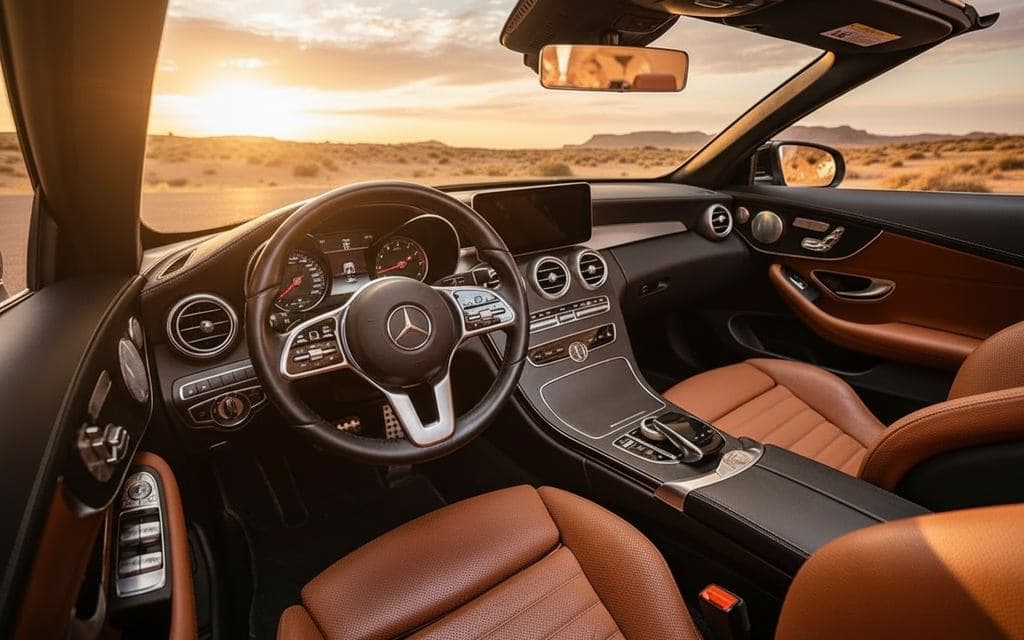 Mercedes C300 2023 dashboard and infotainment