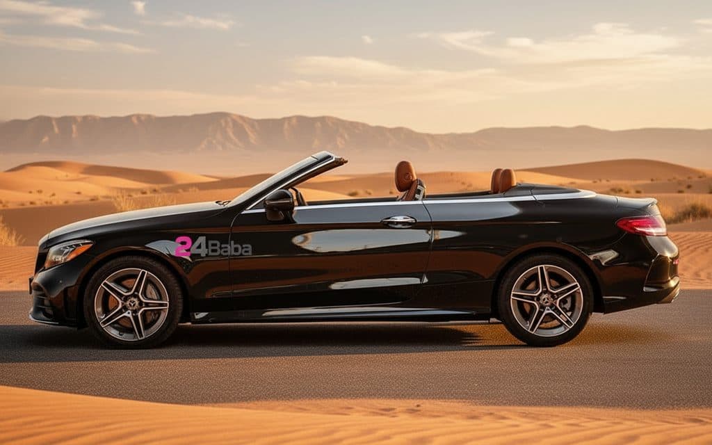 Mercedes C300 2023 Black side profile