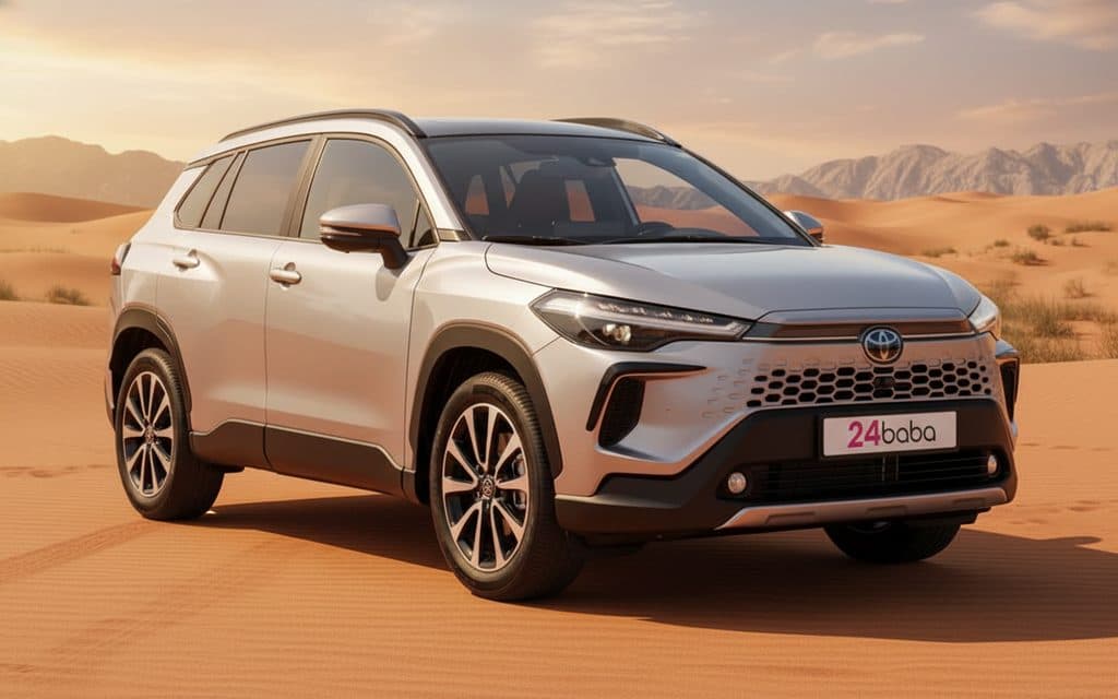 Hire Toyota Corolla Cross 2024 Silver in Dubai