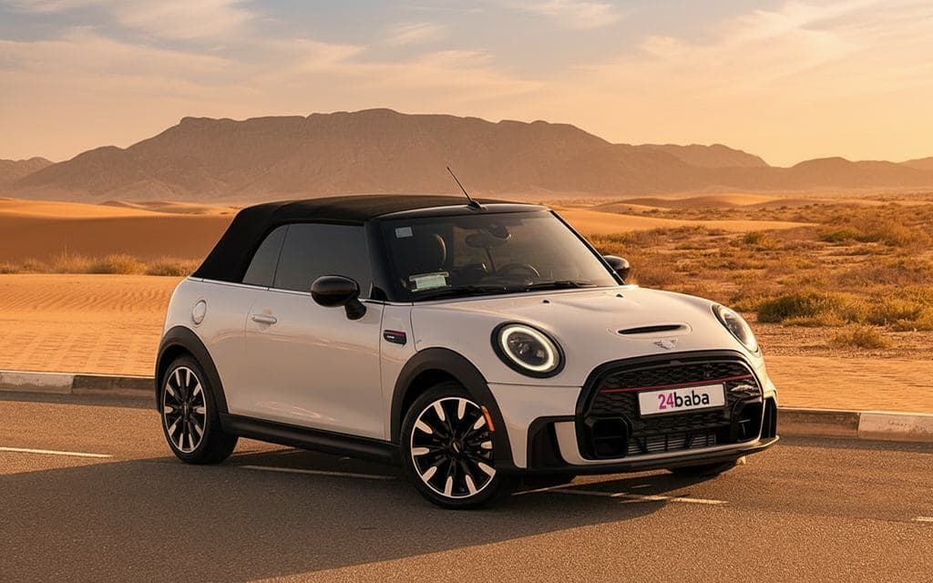 Hire Mini Cooper 2024 White rental in Dubai