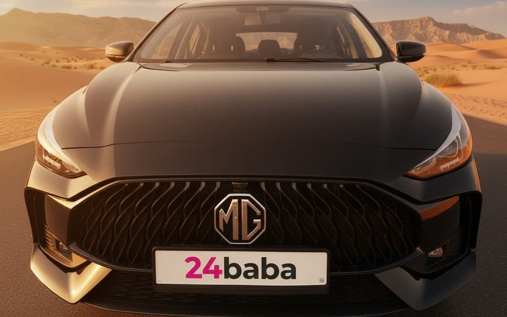 Mg Gt 2025 Black front view with headlights