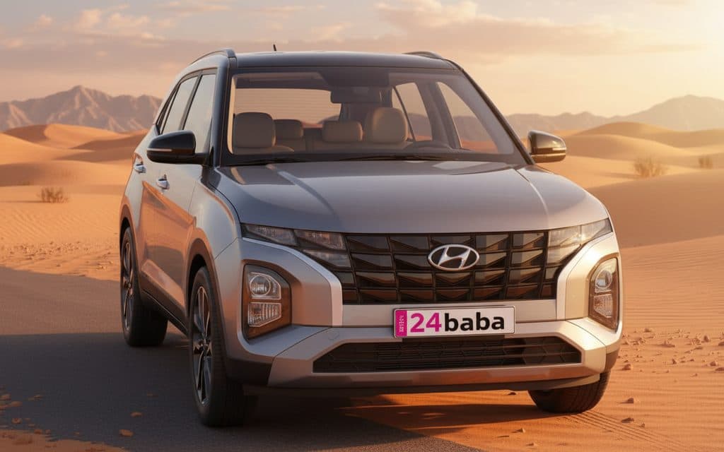 Hyundai Creta 2023 Grey front view with headlights