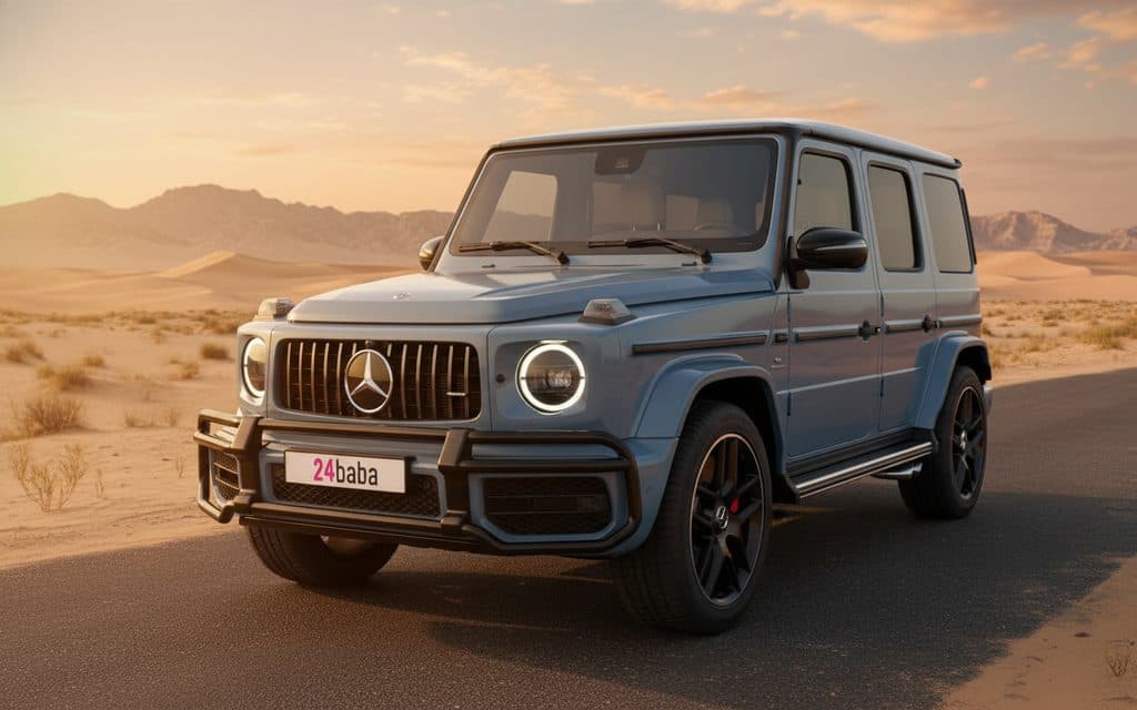 Mercedes G63 2022 Blue rental in Dubai