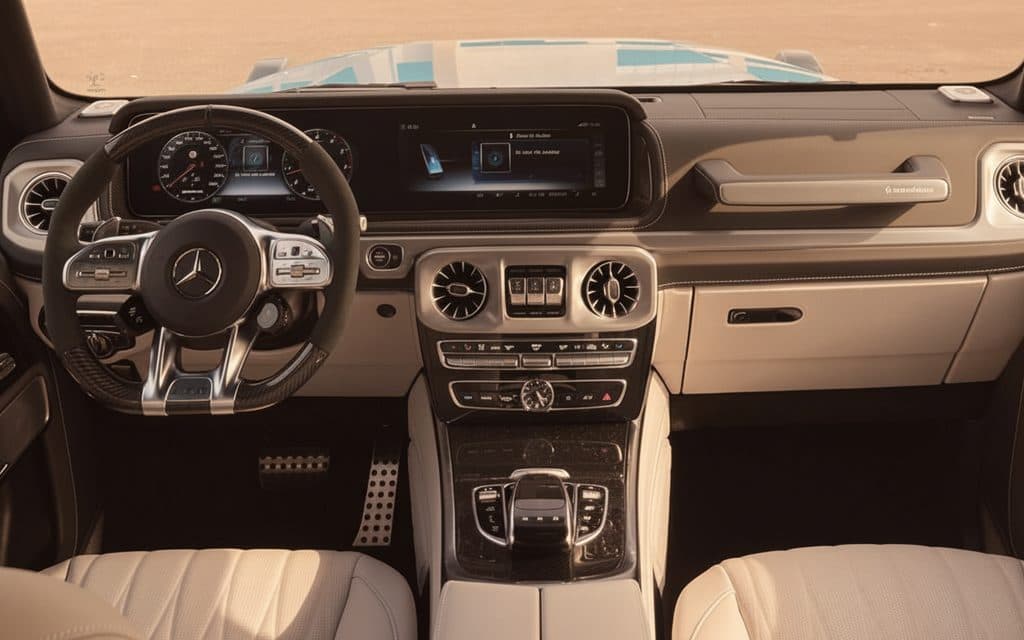 Mercedes G63 2022 dashboard and infotainment