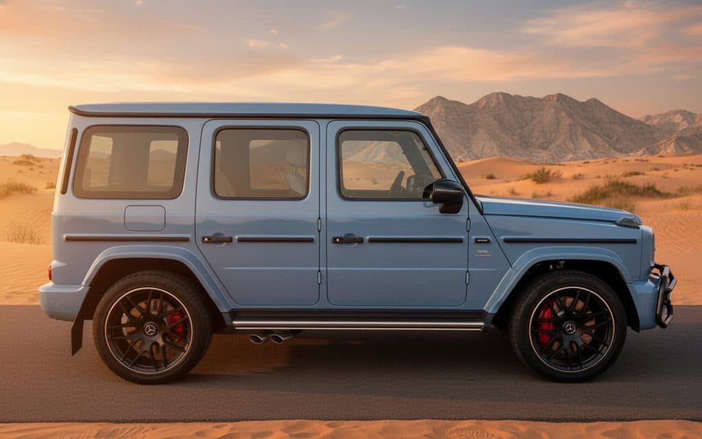 Mercedes G63 2022 Blue side profile