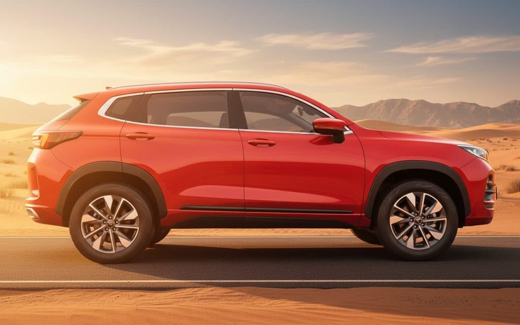 Exeed Lx 2024 Red side profile