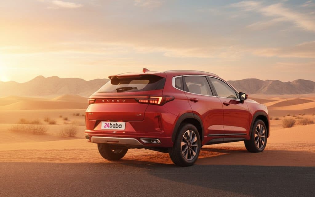 Exeed Lx 2024 Red parked outdoor scene