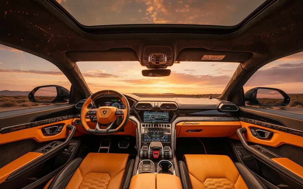 Lamborghini Urus 2021 interior view showing trim