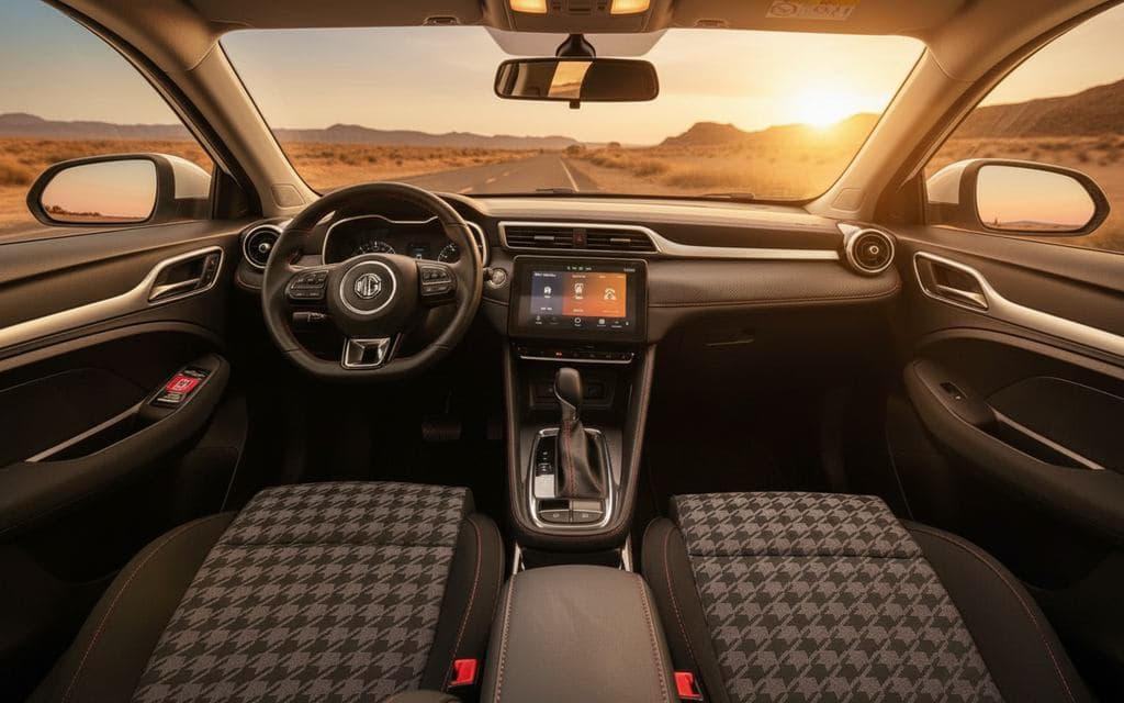 Mg Zs 2023 interior view showing trim