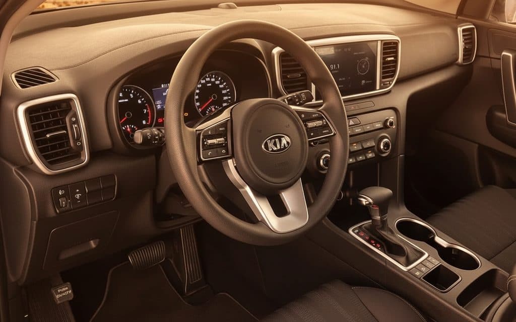 Kia Sportage 2021 interior view showing trim