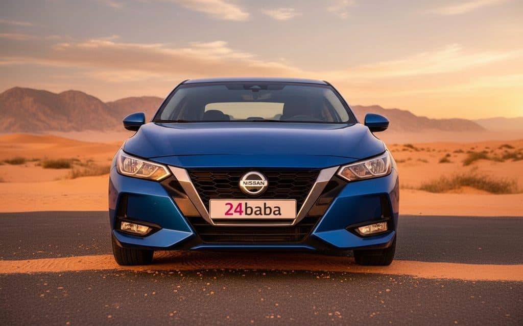 Nissan Sentra 2020 Blue front view with headlights