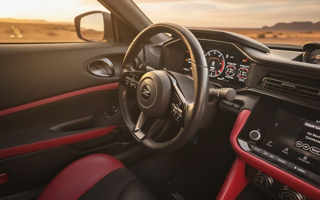 Nissan 370Z 2023 interior view showing trim