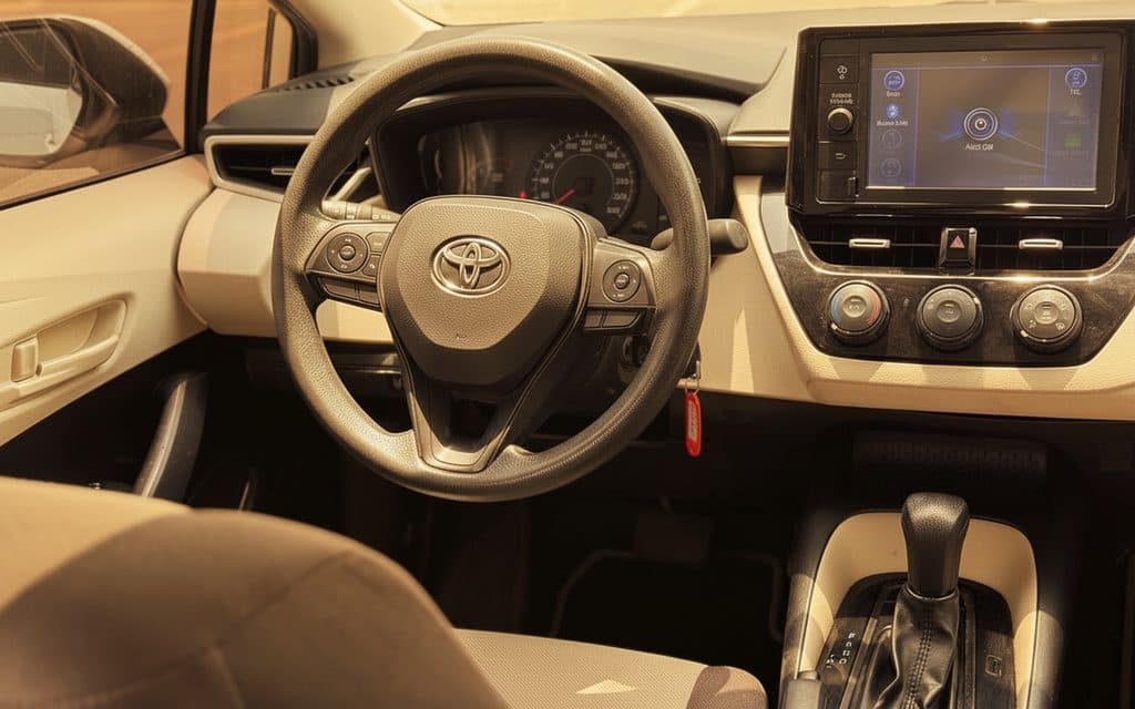 Toyota Corolla 2022 interior view showing trim