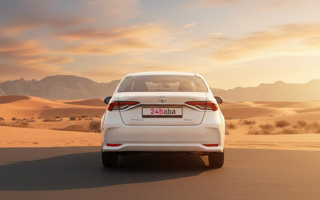 Toyota Corolla 2022 White rear view showing taillights
