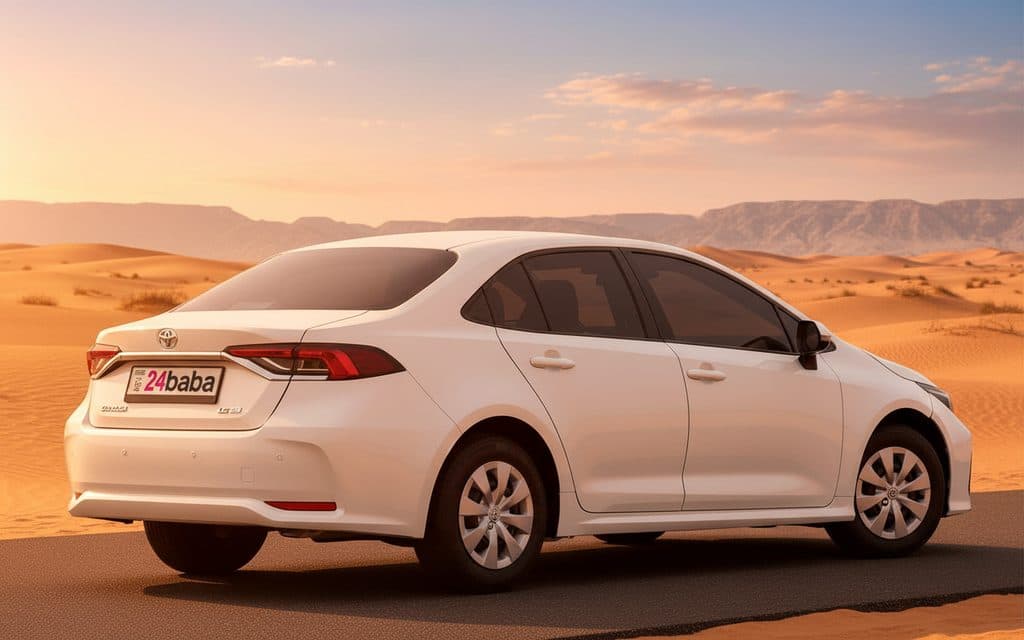 Toyota Corolla 2022 White rear view showing taillights