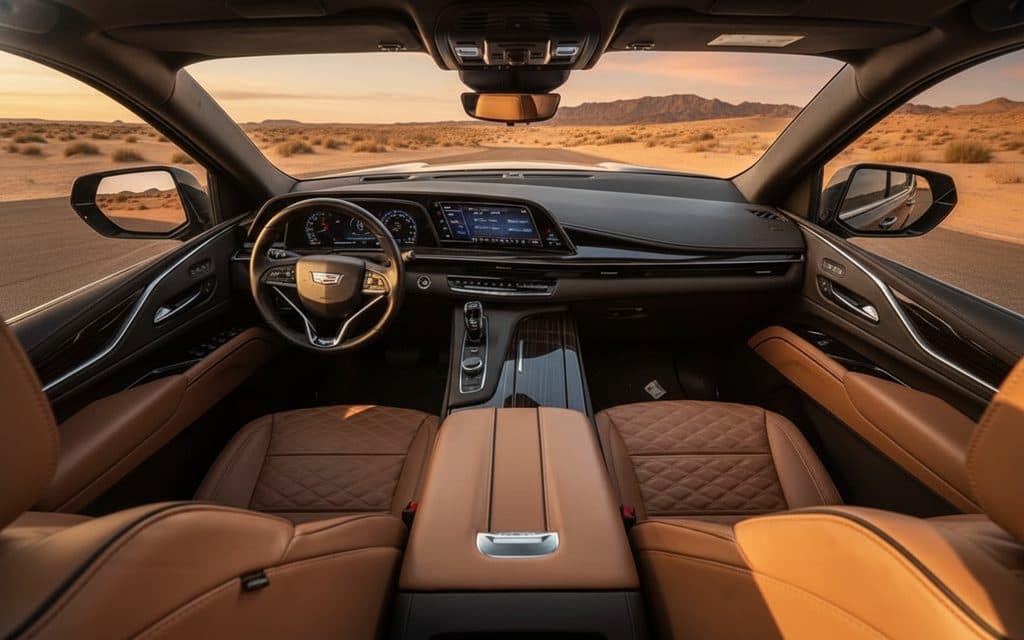 Cadillac Escalade 2023 interior view showing trim