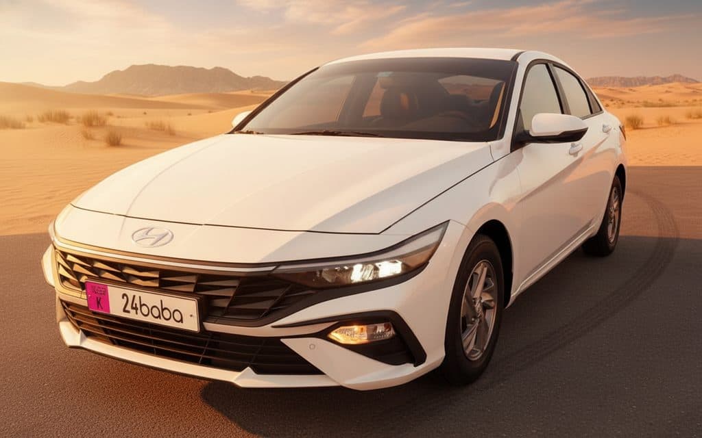 Lease Hyundai Elantra 2023 White in Dubai