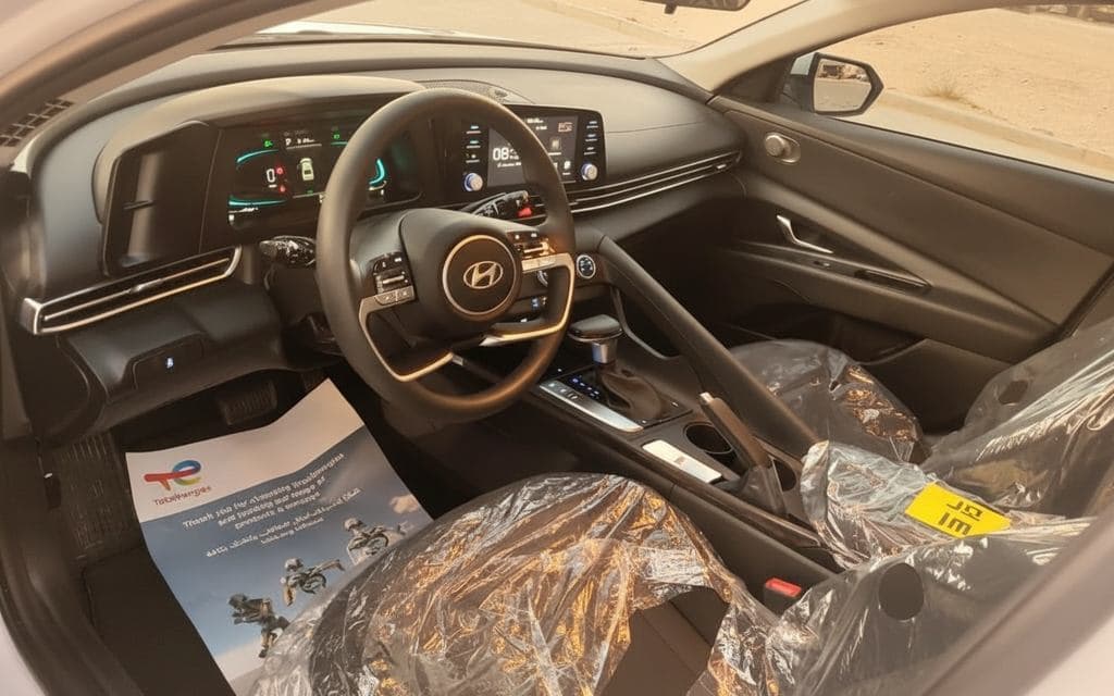 Hyundai Elantra 2023 interior view showing trim