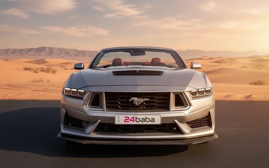 Ford Mustang 2024 Silver cover image – rental in Dubai Ford Mustang 2024 Silver cover image – rental in Dubai