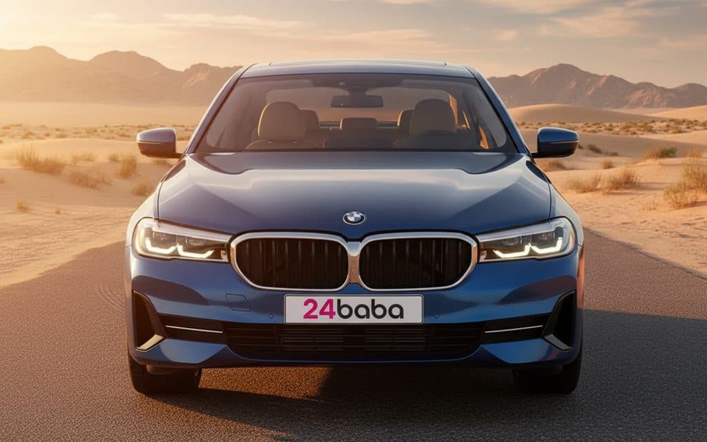Hire Bmw 520 2023 Blue in Dubai