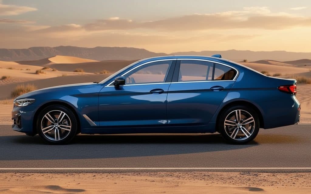 Bmw 520 2023 Blue side profile