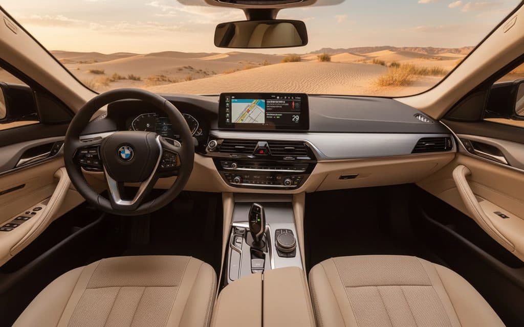 Bmw 520 2023 dashboard and infotainment