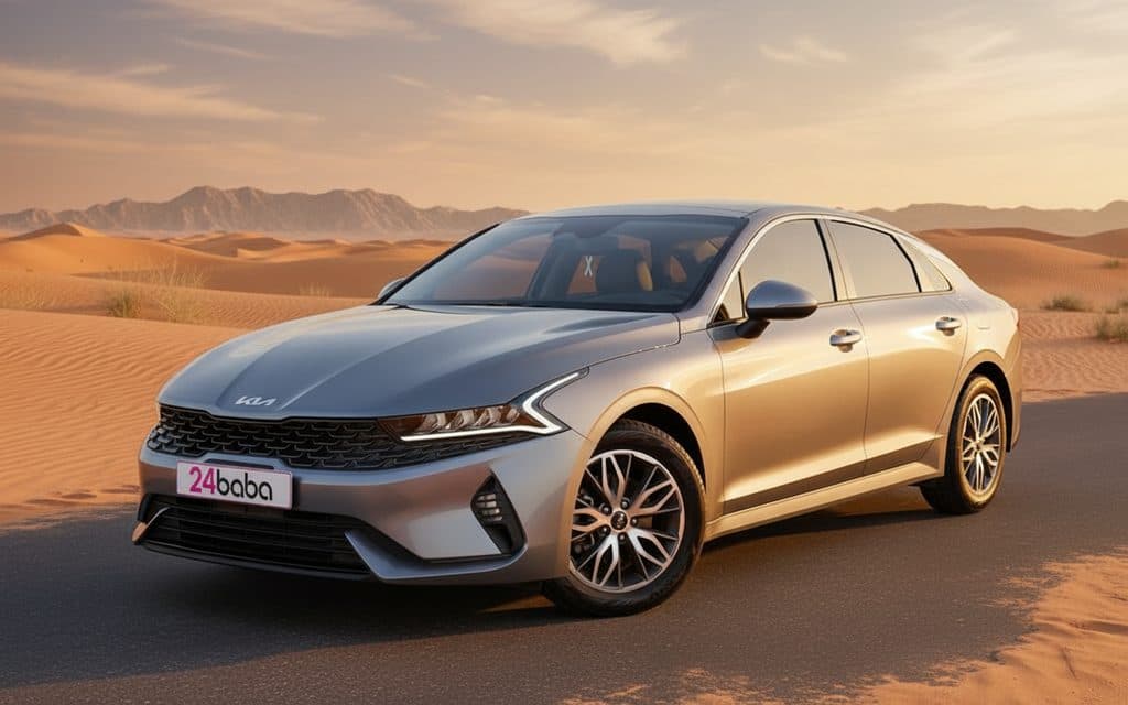 Rent Grey Kia K5 2022 in Dubai