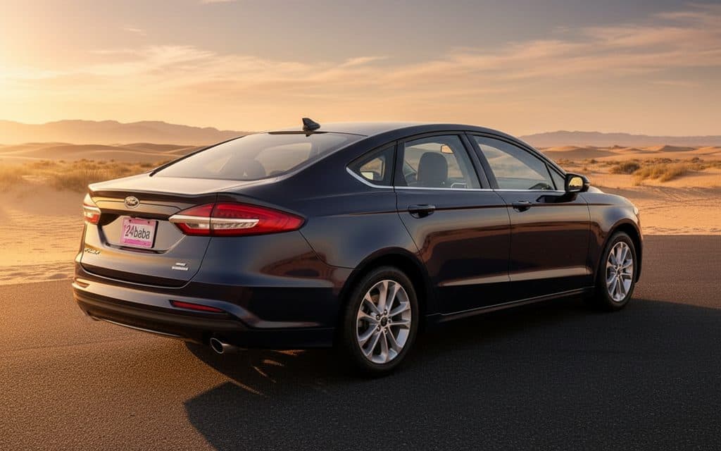 Ford Fusion 2020 Blue side profile – rental in Dubai Ford Fusion 2020 Blue side profile – rental in Dubai