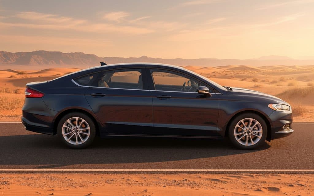 Ford Fusion 2020 Blue side profile – rental in Dubai Ford Fusion 2020 Blue side profile – rental in Dubai