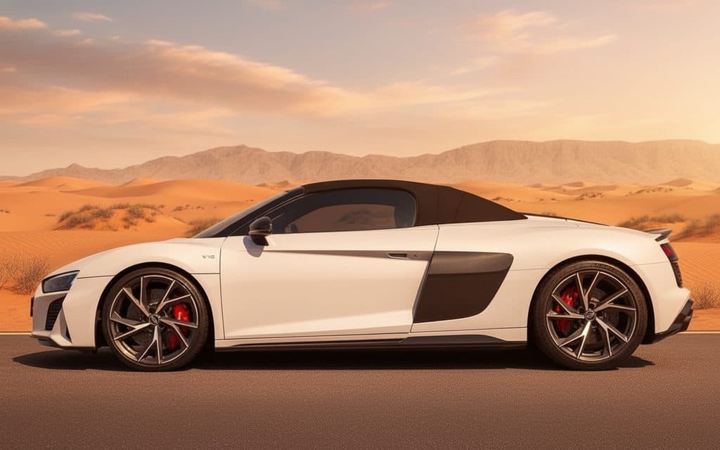 Audi R8 2024 White side profile