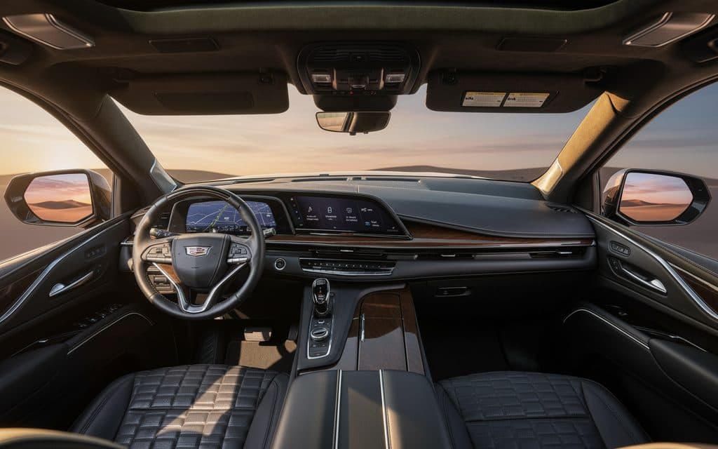 Cadillac Escalade 2023 interior view showing trim