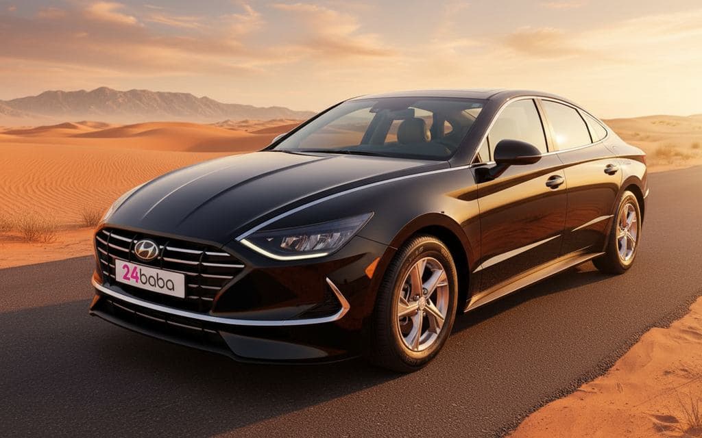 Hyundai Sonata 2022 Black cover image – rental in Dubai Hyundai Sonata 2022 Black cover image – rental in Dubai