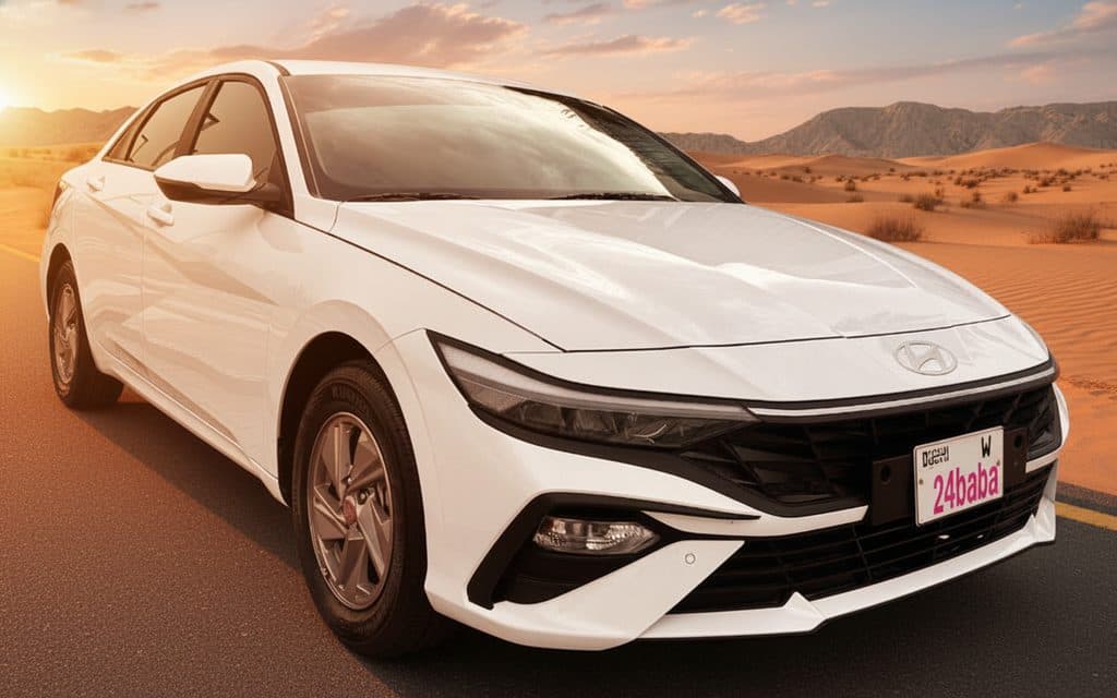 Hyundai Elantra 2024 White cover image – rental in Dubai Hyundai Elantra 2024 White cover image – rental in Dubai