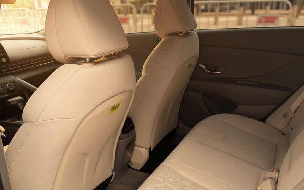 Hyundai Elantra 2024 leather seats and cabin – rental in Dubai Hyundai Elantra 2024 leather seats and cabin – rental in Dubai