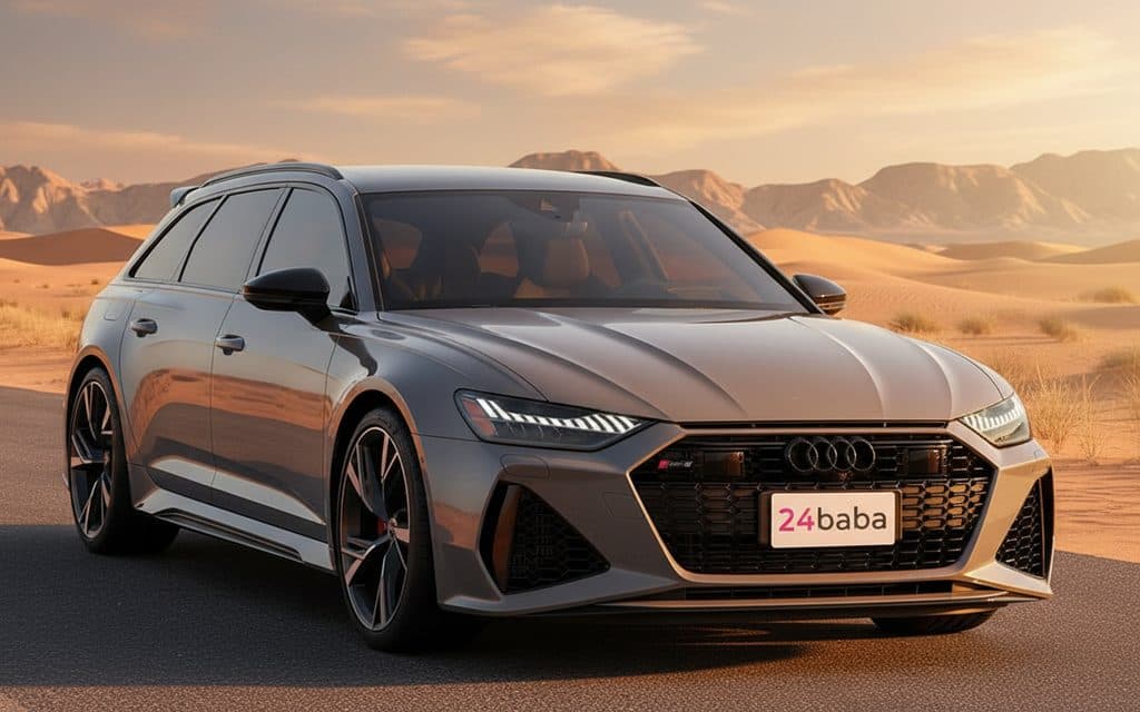 Hire Audi Rs6 2022 Grey in Dubai