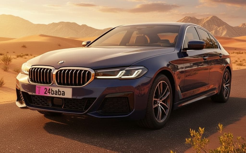 Bmw 520 2021 Blue - rental in Dubai