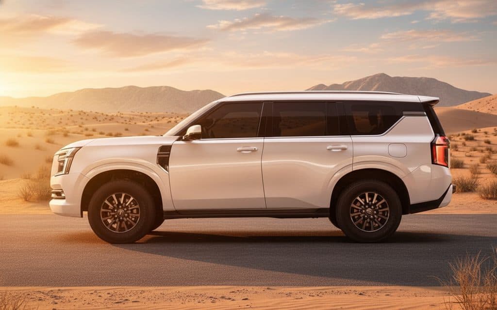 Nissan Patrol 2025 White side profile