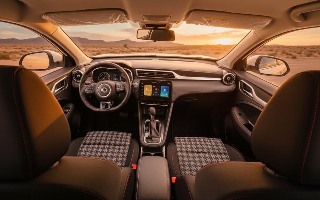 Mg Zs 2024 interior view showing trim