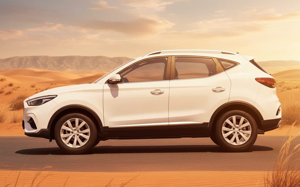 Mg Zs 2024 White side profile