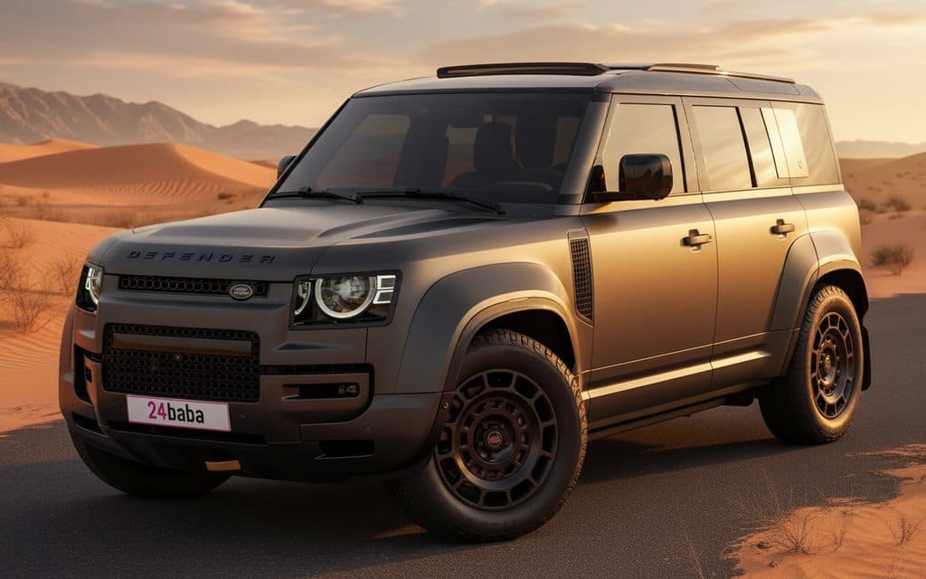 Land Rover Defender 2025 Grey rental in Dubai