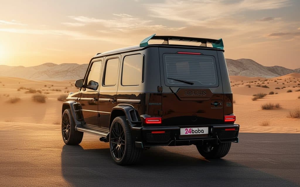 Mercedes G900 2024 Blue rear view showing taillights