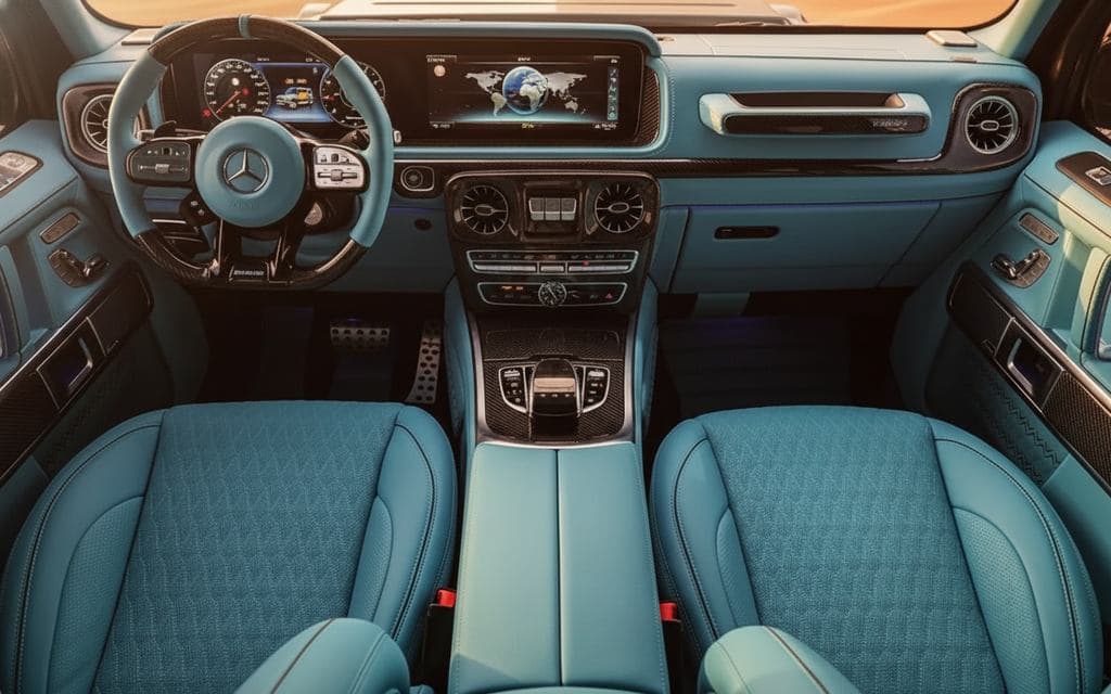 Mercedes G900 2024 leather seats and cabin