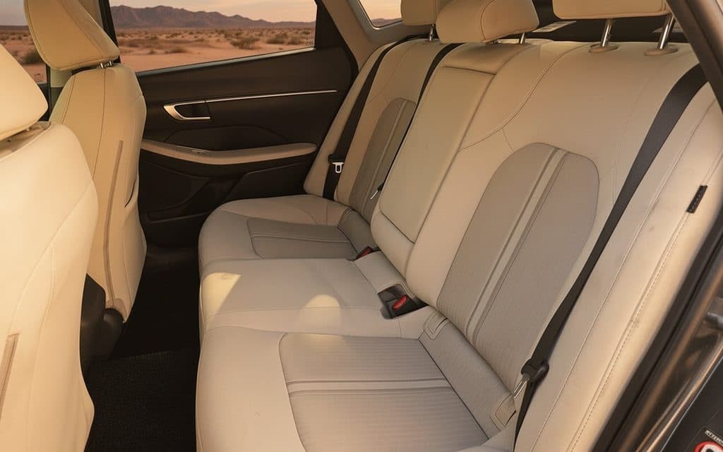 Hyundai Sonata 2021 leather seats and cabin – rental in Dubai Hyundai Sonata 2021 leather seats and cabin – rental in Dubai